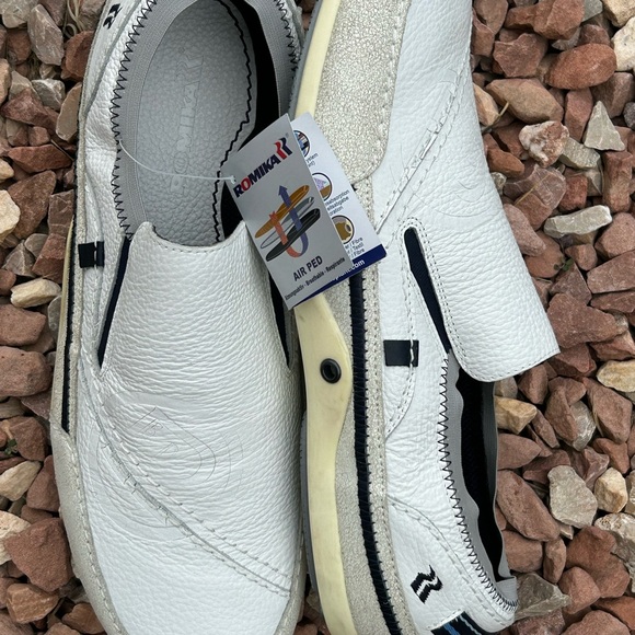 New! Men’s ROMIKA Leather Slip on YACHTING Boating Shoes sz 46 US 12 main image 9